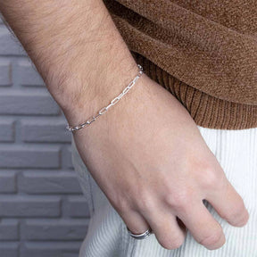 Pulsera de plata para hombre con eslabones cuadrados Cartier, 20 cm - Para hombre