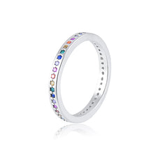 Anillo de plata colorido