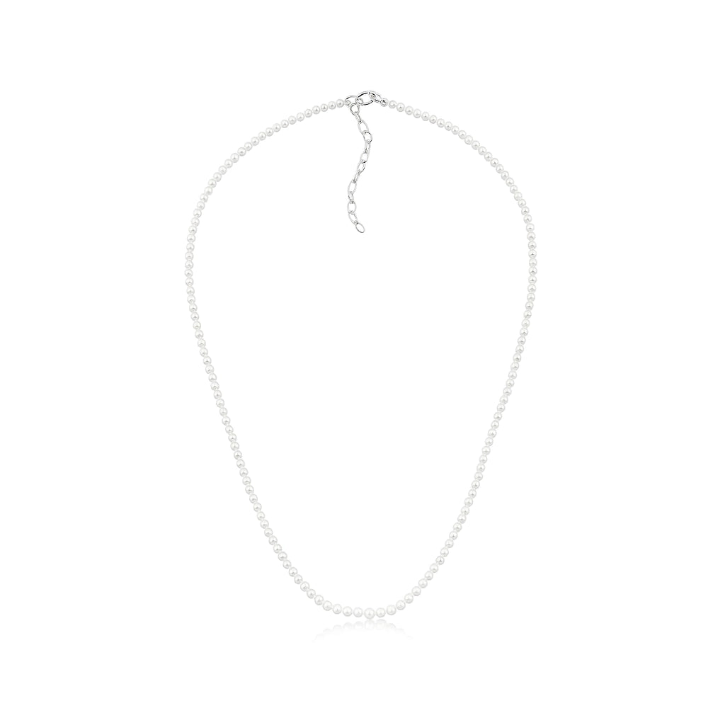 Collar de Plata con Perlas de Murano (3mm) 45cm