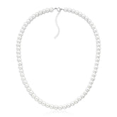 Collar de perlas de Murano con cierre de plata de 6 mm - 45 cm