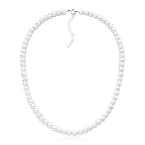 Collar de perlas de Murano con cierre de plata de 6 mm - 45 cm