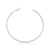 Pulsera veneciana de plata de ley 925 (2 mm) 21 cm