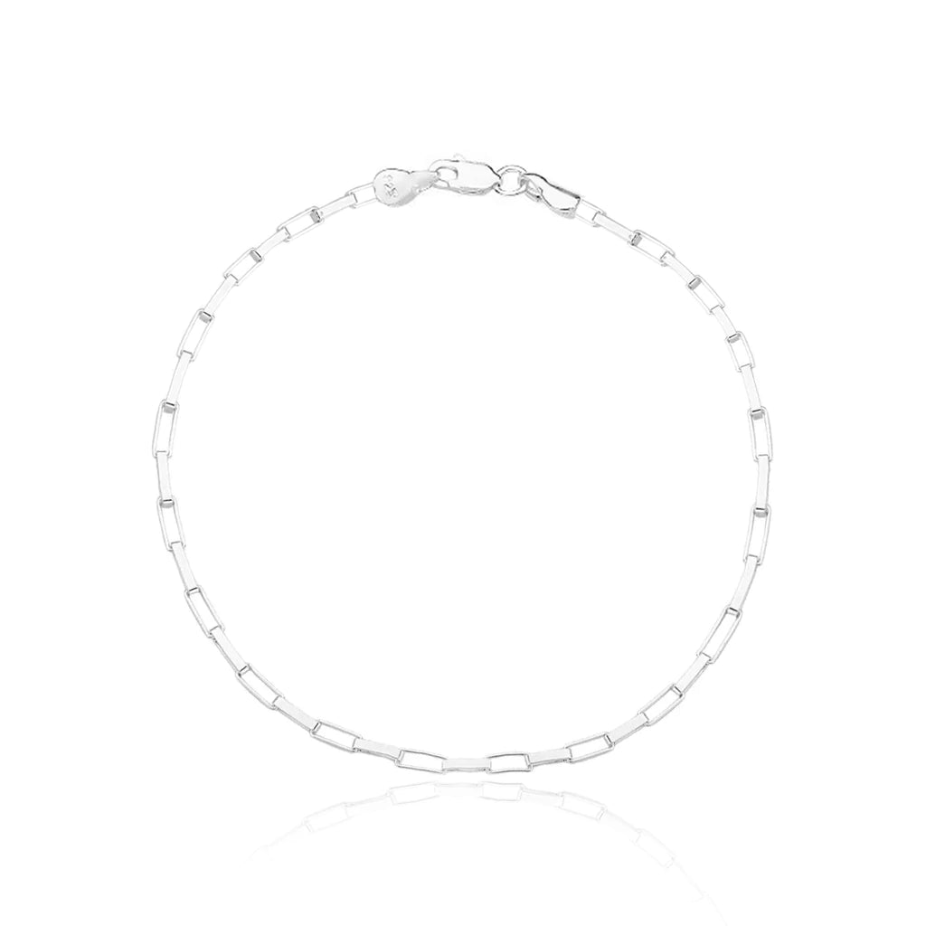 Pulsera de plata para hombre con eslabones cuadrados Cartier, 20 cm - Para hombre