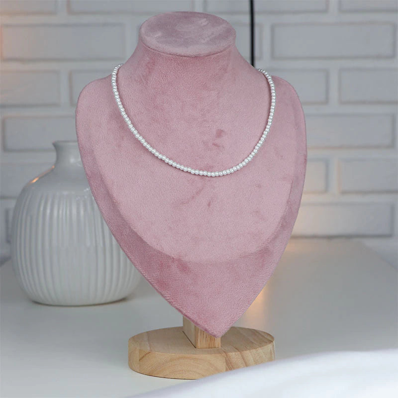 Collar de Plata con Perlas de Murano (3mm) 45cm