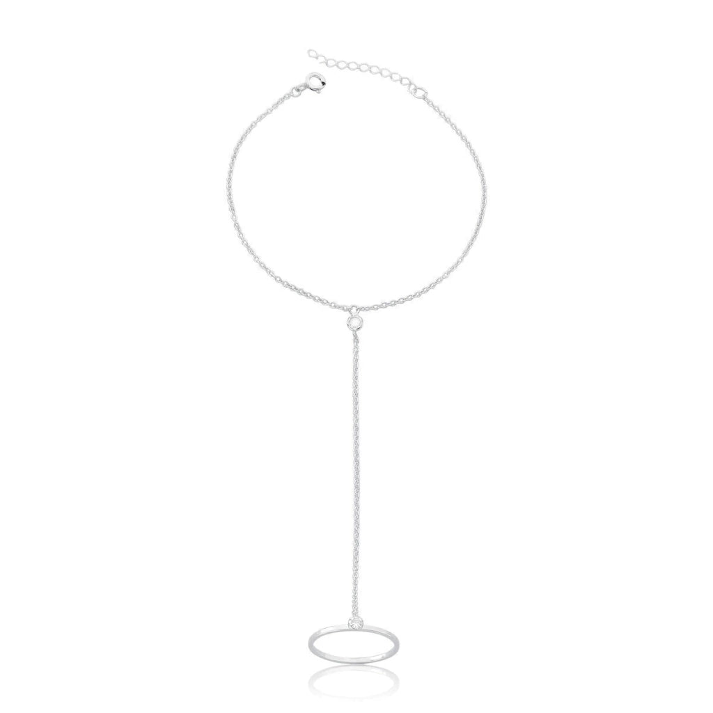 Pulsera y anillo de plata con jade y circonita cúbica (1 mm)